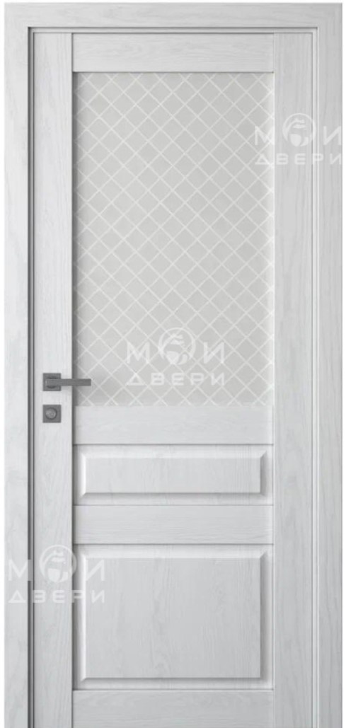 межкомнатная царговая пвх дверь Модель: М-202 Цвет: Белый снег