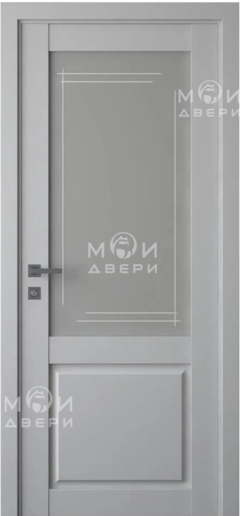 межкомнатная царговая пвх дверь Модель: М-204 Цвет: Серый эмалит