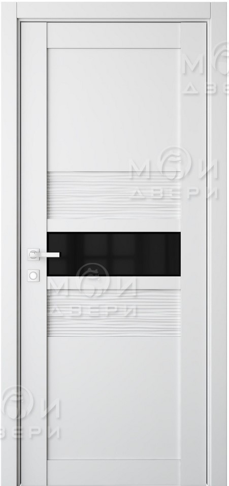 межкомнатная царговая пвх дверь Модель: М-214 Цвет: Белый эмалит