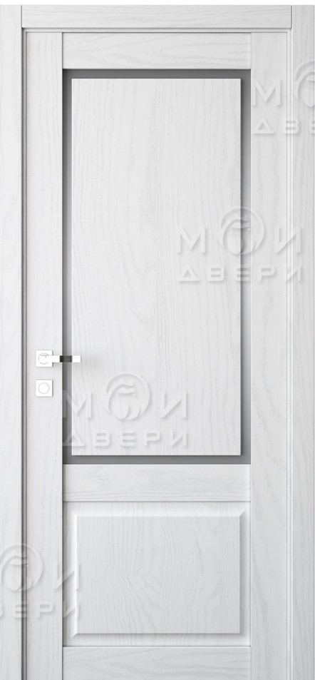 межкомнатная царговая пвх дверь Модель: М-233 Цвет: Белый снег/парящая филенка