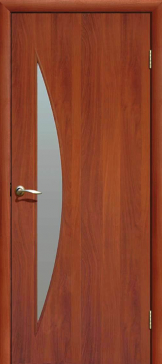 межкомнатная ламинированная дверь Модель: Луна Цвет: Миланский орех