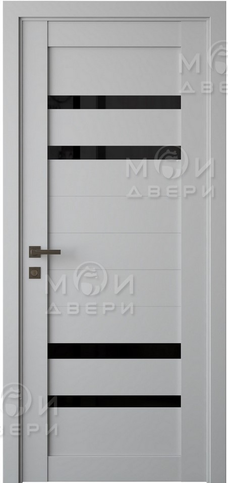 межкомнатная царговая пвх дверь Модель: М-142 Цвет: Серый эмалит