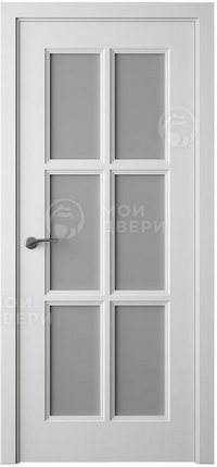 межкомнатная пвх дверь Модель: М-404 ДФО Цвет: Шагрень белая 